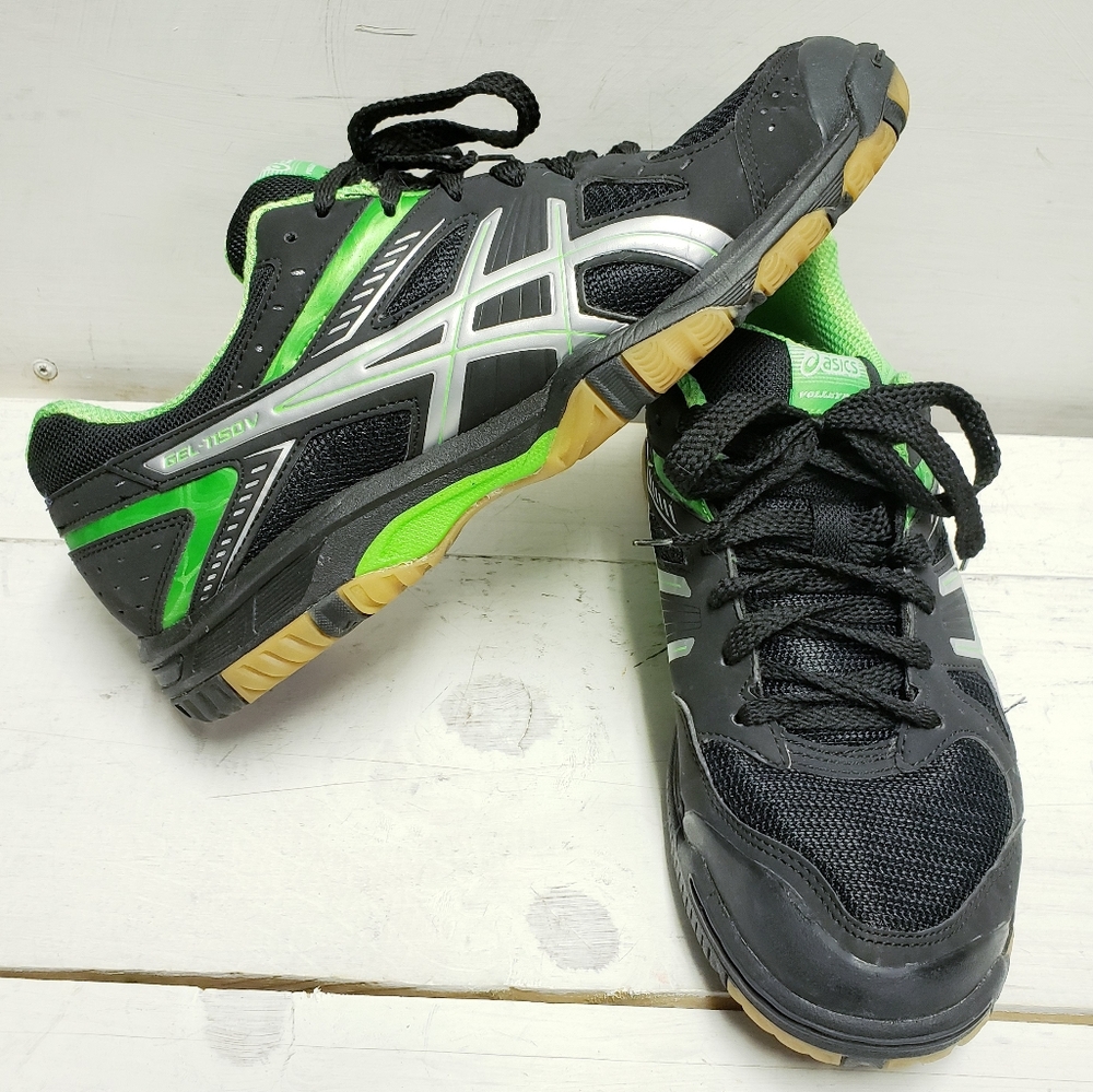 NEW! Men's ASICS GEL VOLLEYBALL & RACQUETBALL shoes size 12 neon/black